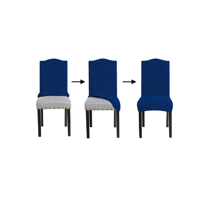 Funda Cubre Silla con Respaldo Elástica Ajuste Universal - Color Azul